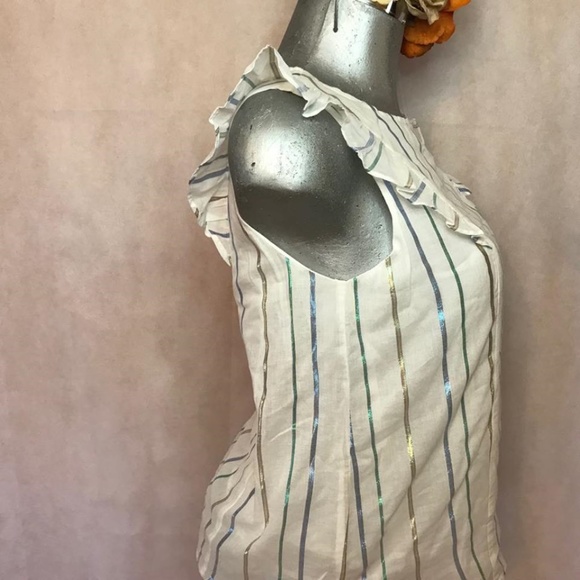 COLLECTIVE CONCEPTS SIZE S SLEEVELESS RUFFLE - Picture 3 of 8